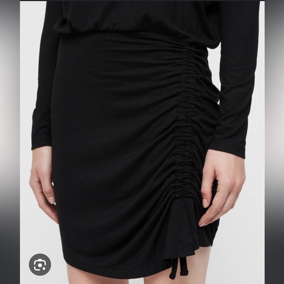 ALL SAINTS Tavi Ruched Drawstring Dress - New with Tag 🏷️ - Picture 3 of 13